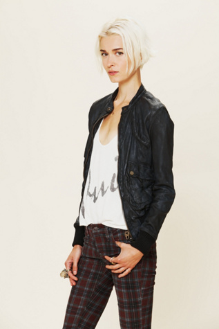 Leather Bomber Jacket in sale-new-sale