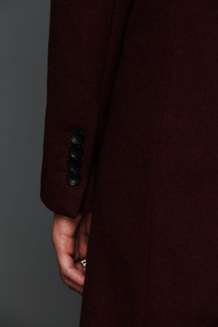Bordeaux Maxi Wool Coat