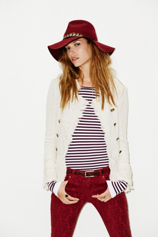 Cableknit Peplum Jacket