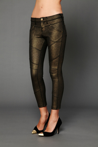 Foil Seamed Knit Legging