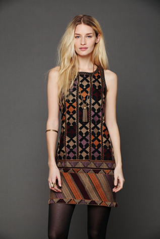 Phulkari Embroidered Shift Dress