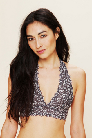 Intimately Leopard Printed Galloon Halter in underwire-bras