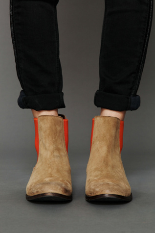 Taupe Suede - Orange
