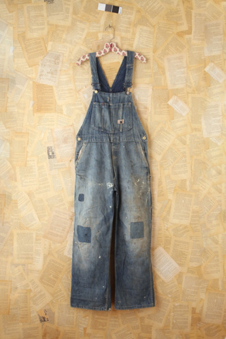 Free People Vintage 1940s Big Smith Patched Overalls in vintage-jeans