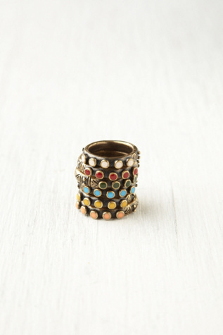 Studded Circles Ring