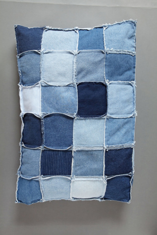 Patched Denim Dog Bed in fp-pet-project