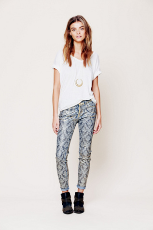 Tapestry Foil Print Skinny