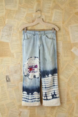 Free People Vintage Acid Wash Jeans With Tie Dye in vintage-jeans