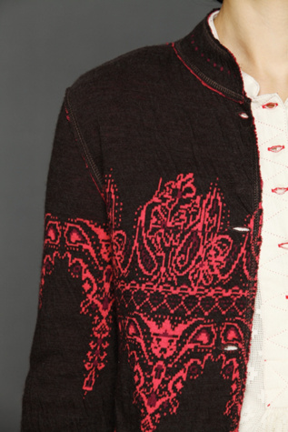 Pattern Sweater Jacket