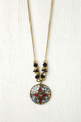 Enamel Disc Pendant