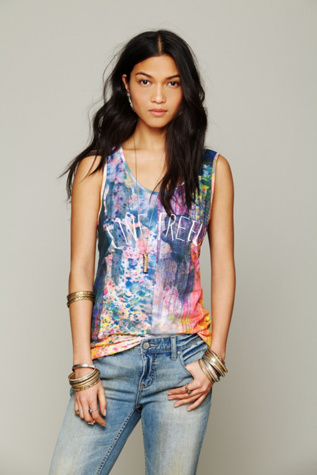 One Teaspoon Live Freely Vintage Tank in tops
