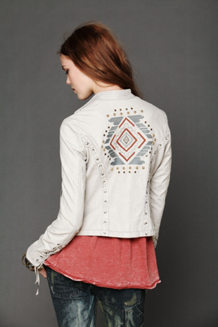 Lace Up Vegan Leather Jacket