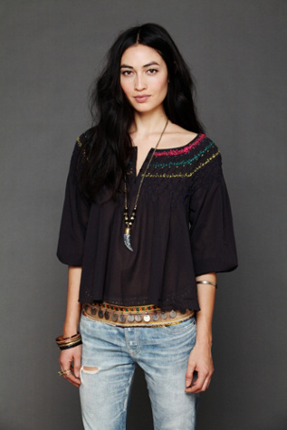 Color Me Smocked Peasant Top