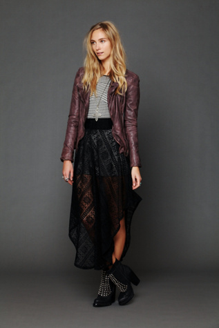 Lace Asymmetrical Skirt
