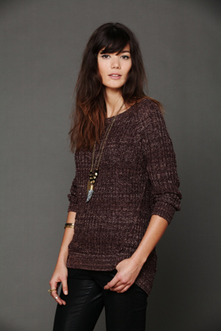 Free People Open Neck Sweater Tunic