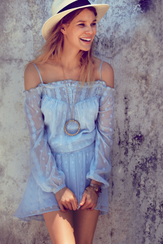 Free People Juliet Off Shoulder Dress in Day-Dresses