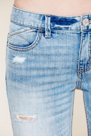Raw Hem Straight Crop