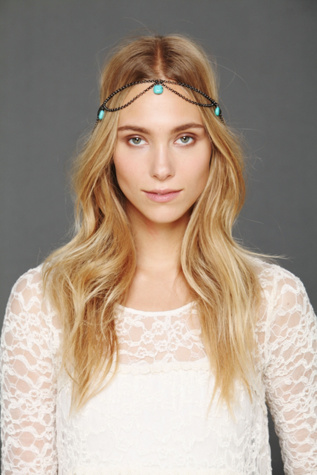 Turquoise Bead Chain Halo