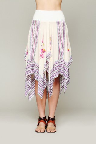 Printed Squared Off Slip Skirt