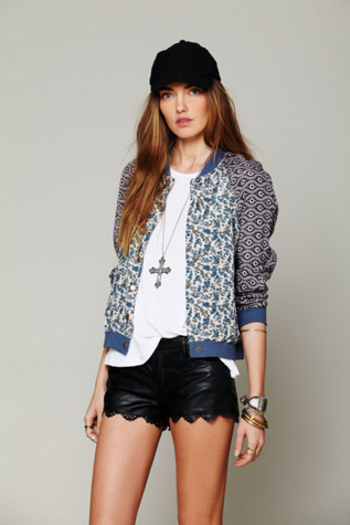 Printed Baseball Jacket