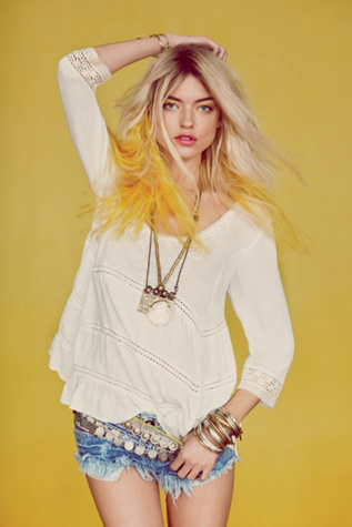 Walk The Line Flounce Top in sale-sale-tops