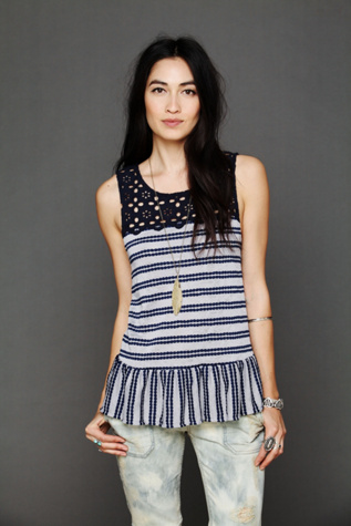 Retro Peplum Top in statement-knits