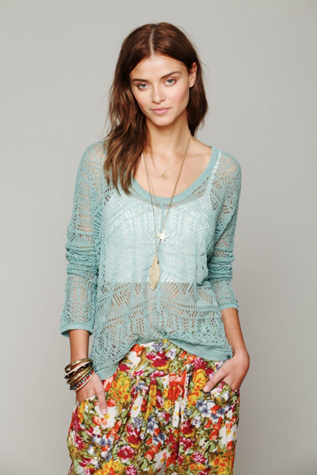 Intimately Pointelle Pullover Sweater in knit-tops