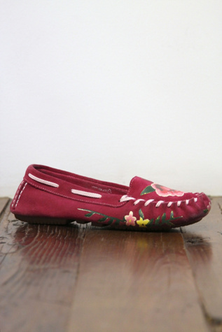 Free People Vintage Rose Suede Moccasins in vintage-shoes