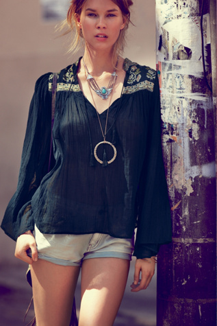 Free People FP ONE Florestra Peasant Top in peasant-blouses