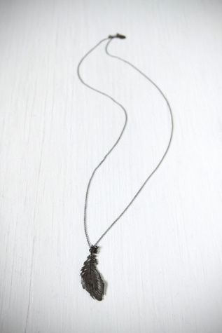 Alex Monroe Onyx Feather Necklace in jewelry