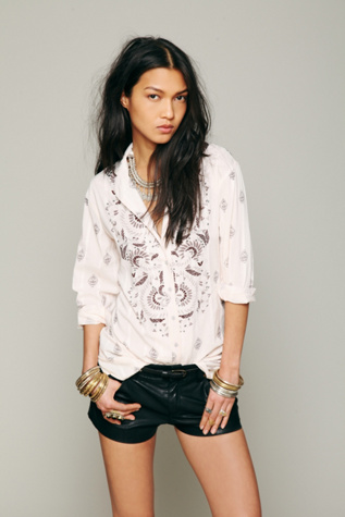 Printed Pajama Shirt