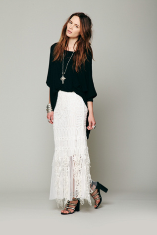 Free People Festival Battenburg Lace Skirt in maxi-skirts