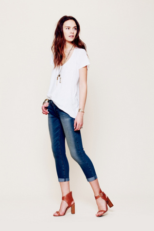 Rolled Cropped Skinny