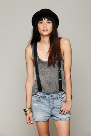 Skull Studded Suspenders in Belts