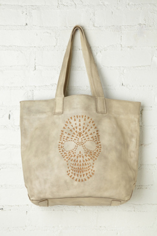 Skull Leather Tote