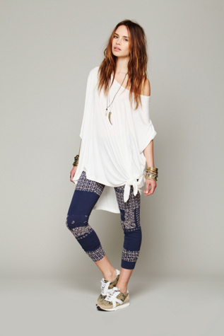 Patchwork Knit Legging