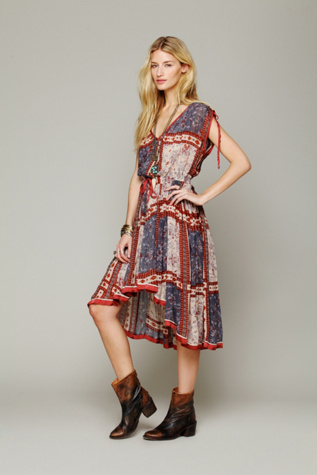 Quilted Rose Print Dress in sale-new-sale
