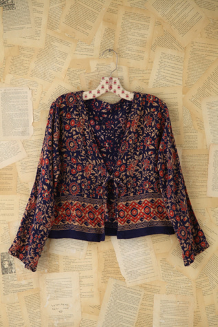 Free People Vintage Floral Printed Blouse in Vintage-Tops