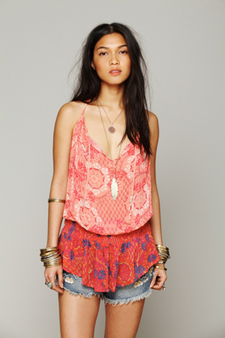 Mix Print Dropwaist Tank