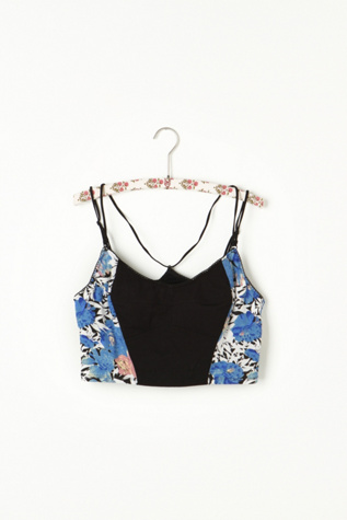 Side Printed Crop Bra in intimates-all-intimates