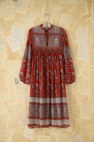 Free People Vintage Printed Indian Dress  in Vintage-Dresses