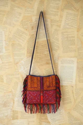 Free People Vintage Embroidered Fringe Bag in vintage-handbags