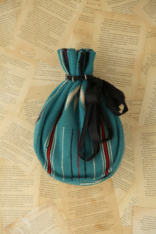 Vintage Chimayo Woven Drawstring Bag in bags