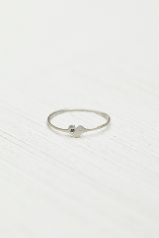 Diamond Heart Silver Ring in accessories-the-jewelry-box-rings