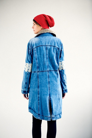 Rendered Denim Parka