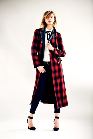 Free People Shadow Plaid Sergeant Jacket in Coats