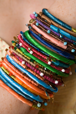 Ribbon Wrapped Bangles