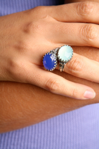 Crowned Calcite Ring