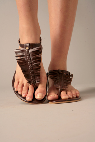 Shredded T-Strap Sandal
