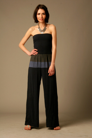 Stripe Tube Top Jumpsuit